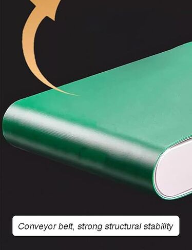 PVC Wear-Resistant Conveyor Belt, Drum Conveyor Feed Belt，O-Type Flat Conveyor Material Rubber Sheet Roll for Airports Luggage Transportation(25x120cm/9.8x47.2in) in Saudi Arabia