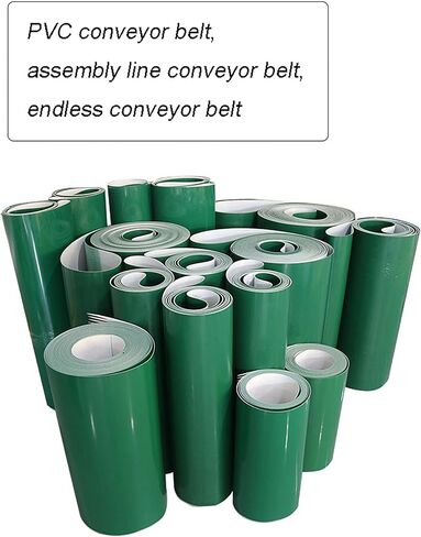 Industrial Transport Conveyor Replacement Belts, PVC Conveyor Replacement Belt Material, Green Material Handling Conveyor Belt for Packaging Factory Production Line Home(1200x240mm) in Saudi Arabia