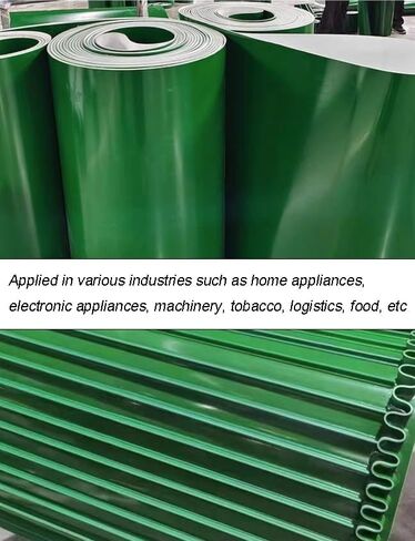 Industrial Transport Conveyor Replacement Belts, PVC Conveyor Replacement Belt Material, Green Material Handling Conveyor Belt for Packaging Factory Production Line Home(1200x240mm) in Saudi Arabia