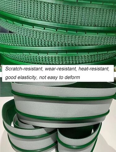 Industrial Transport Conveyor Replacement Belts, PVC Conveyor Replacement Belt Material, Green Material Handling Conveyor Belt for Packaging Factory Production Line Home(1200x240mm) in Saudi Arabia