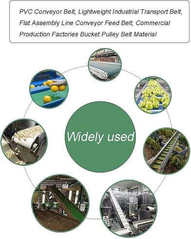 Industrial Transport Conveyor Replacement Belts, PVC Conveyor Replacement Belt Material, Green Material Handling Conveyor Belt for Packaging Factory Production Line Home(1200x240mm) in Saudi Arabia