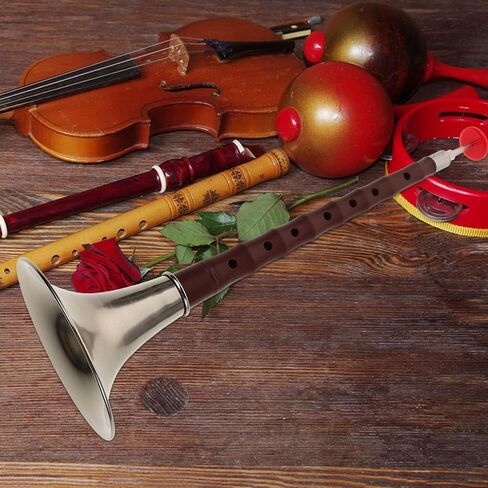 BESTYASH Suona Traditional Chinese Wind Instrument Lightweight Resin Abs Material Silver Color Anti-corrosion Crack-resistant Suona for Beginners Music Practice in Kuwait