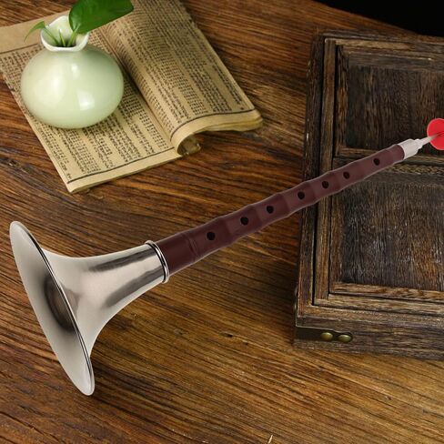 BESTYASH Suona Traditional Chinese Wind Instrument Lightweight Resin Abs Material Silver Color Anti-corrosion Crack-resistant Suona for Beginners Music Practice in Kuwait