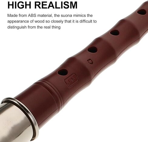 BESTYASH Suona Traditional Chinese Wind Instrument Lightweight Resin Abs Material Silver Color Anti-corrosion Crack-resistant Suona for Beginners Music Practice in Kuwait