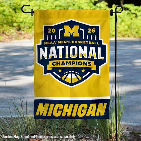 Michigan Team University Wolverines 2026 Basketball National Champions Double Sided Garden Flag in Saudi Arabia