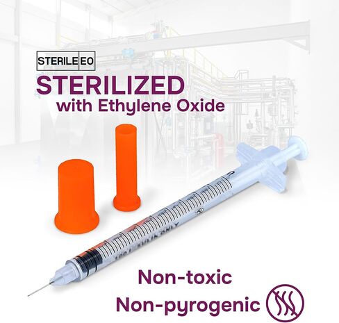 GLUCO-CARE 0.5ml /cc Syringes 30G x 1/2’’ (12.7mm), Orange Cap, Box of 50 pcs in Kuwait