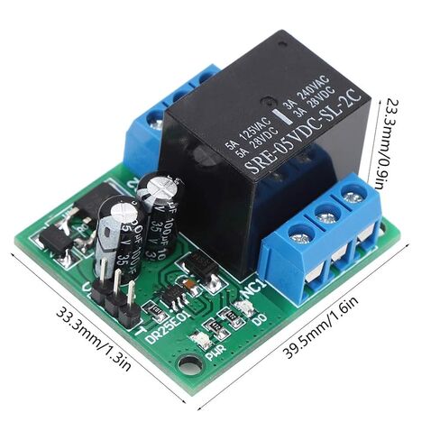 DPDT Self-Locking Relay Module 2 Pack with Power Indicator, 6-24V DC Relay for 5A Load Current, Double Pole Double Throw Switch Control in Saudi Arabia
