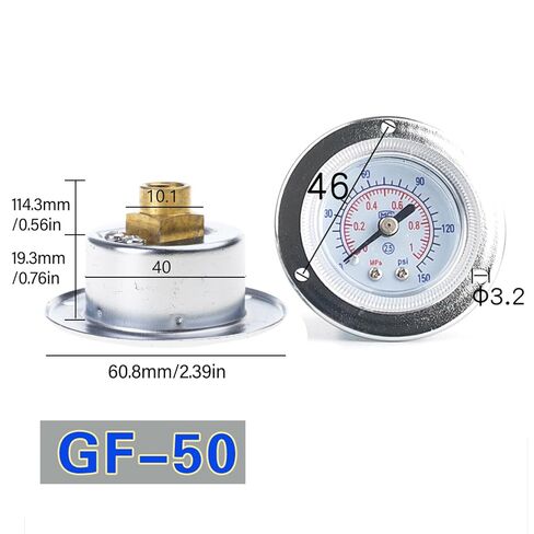 Stable Brass Pneumatic Pressure Gauges Meter Ensures Accurate & Consistent Readingsfor Industrial Applications Mechanical Engineering Tool in Saudi Arabia