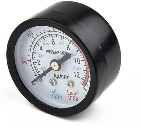مقياس ضغط ضاغط الهواء 0-180 رطل لكل بوصة مربعة / 0-12 بار مع خيط ذكر 13 مم، مقياس الضغط على شكل قذيفة حديدية لأدوات الهواء في ورشة العمل in Kuwait