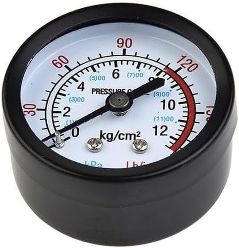 مقياس ضغط ضاغط الهواء 0-180 رطل لكل بوصة مربعة / 0-12 بار مع خيط ذكر 13 مم، مقياس الضغط على شكل قذيفة حديدية لأدوات الهواء في ورشة العمل in Kuwait