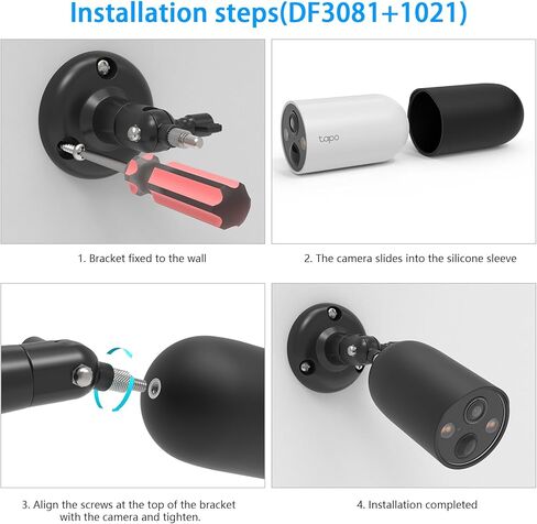دعامة تثبيت على الحائط مع غطاء من السيليكون متوافق مع كاميرا الأمان Tapo MagCam C425، وTapo SolarCam C402 in Kuwait