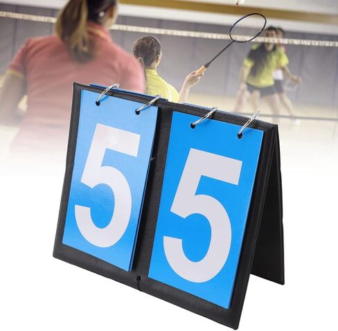 Portable Table Top Scoreboard, Large Digital Cards Water PU Material Flip Score Keeper, Easy Read Display Scoreboard with Flip Design, Ideal for Basketball, Football, Volleyball, in Saudi Arabia
