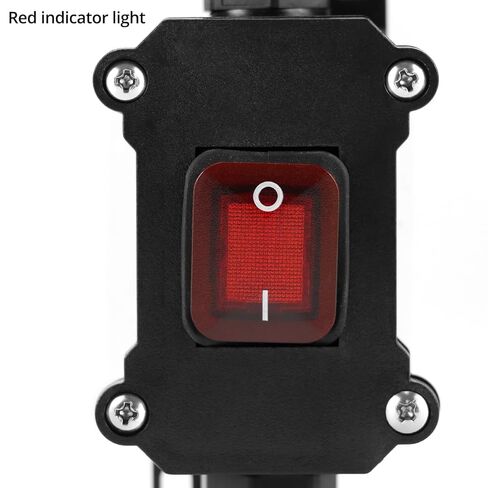 QWORK Inline Cord Switch with Red Indicator Light, IP67 Waterproof, DPST On-Off Latching Action, High Power, Metal & Plastic, 12V DC, 30A Switch for Electrical Appliances & Mechanical Equipment in Saudi Arabia