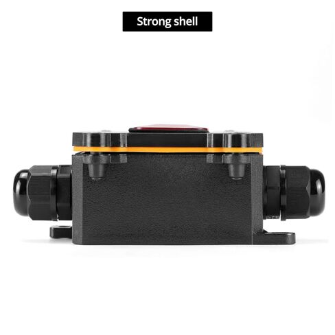 QWORK Inline Cord Switch with Red Indicator Light, IP67 Waterproof, DPST On-Off Latching Action, High Power, Metal & Plastic, 12V DC, 30A Switch for Electrical Appliances & Mechanical Equipment in Saudi Arabia