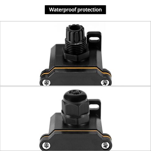 QWORK Inline Cord Switch with Red Indicator Light, IP67 Waterproof, DPST On-Off Latching Action, High Power, Metal & Plastic, 12V DC, 30A Switch for Electrical Appliances & Mechanical Equipment in Saudi Arabia