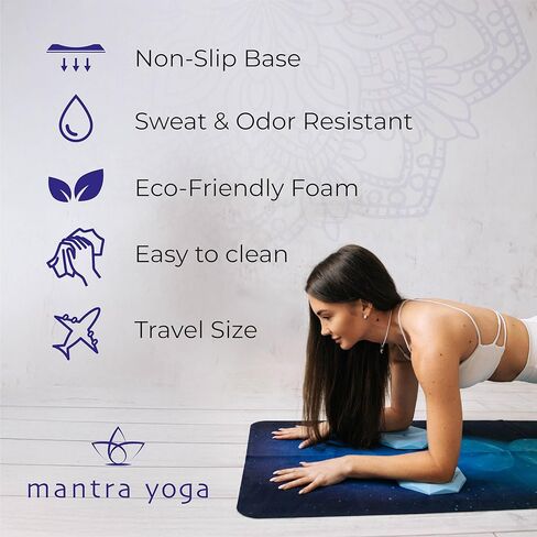 Mantra Yoga Knee Pads (Set of 2) – Extra Thick & Non-Slip Pads for Yoga, Pilates & Fitness – Ergonomic Design for Joint Protection – Lightweight, Portable & Durable Foam in Saudi Arabia