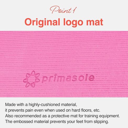 سجادة يوجا غير سامة باللون الوردي من Primasole مع أوضاع - 68 بوصة طول × 24 بوصة عرض × 1/3 بوصة سجادة تمرين غير قابلة للانزلاق للمنزل، في المنزل مع حزام حمل لليوجا بيلاتيس PSS91NH046NA in Kuwait
