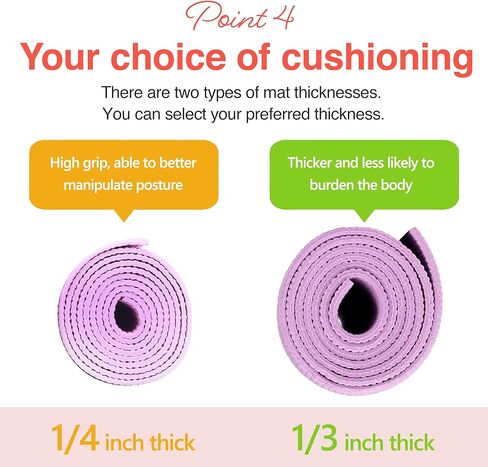 سجادة يوجا غير سامة باللون الوردي من Primasole مع أوضاع - 68 بوصة طول × 24 بوصة عرض × 1/3 بوصة سجادة تمرين غير قابلة للانزلاق للمنزل، في المنزل مع حزام حمل لليوجا بيلاتيس PSS91NH046NA in Kuwait