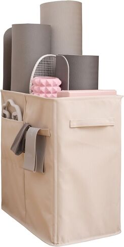 Home Gym Storage Rack, Workout Organizer, Exercise Equipment Storage for Yoga Mat Straps, Thick Yoga Mat (Bluish Grey, Large) in Kuwait