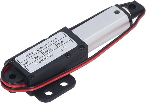 Mini Electric Linear Actuator 20mm Stroke 4mm/s 150N Thrust DC24V Aluminum ABS IPX4 Rated Limit Switch 3W Power for Industrial Agricultural Machinery Catering Ventilation in Saudi Arabia