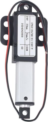 Mini Electric Linear Actuator 20mm Stroke 4mm/s 150N Thrust DC24V Aluminum ABS IPX4 Rated Limit Switch 3W Power for Industrial Agricultural Machinery Catering Ventilation in Saudi Arabia