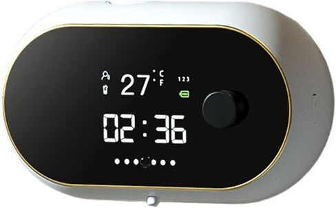 موزع صابون أوتوماتيكي بدون لمس على الحائط، موزع ذكي قابل لإعادة الشحن مع عرض الوقت/درجة الحرارة in Kuwait