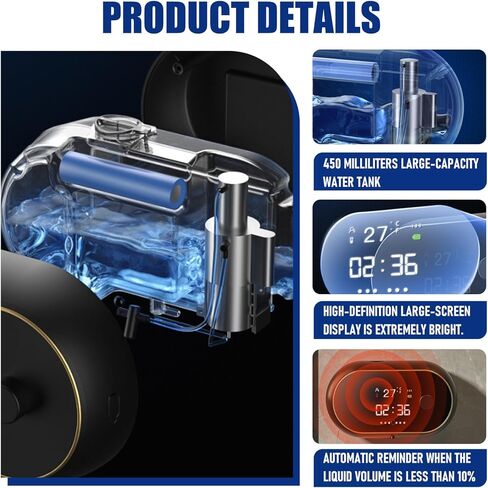 موزع صابون أوتوماتيكي بدون لمس على الحائط، موزع ذكي قابل لإعادة الشحن مع عرض الوقت/درجة الحرارة in Kuwait