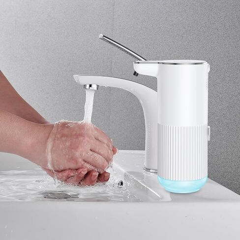 موزع صابون أوتوماتيكي مطور 12 أونصة، موزع صابون يدوي IPX6 مقاوم للماء، قابل لإعادة الشحن عبر USB، 4 مستويات دش سائل تلقائي قابل للتعديل للحمام المطبخ in Saudi Arabia