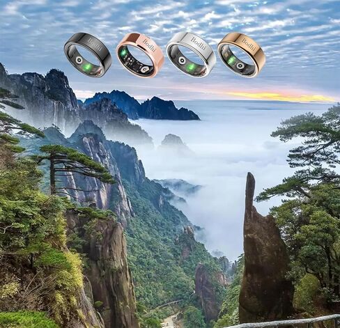 Bodhi Smart Ring – Your All-in-One Wellness Companion, Sleep/Fitness/Stress/HR/BP Tracker. App, iOS & Android Compatible (Silver, 8) in Saudi Arabia