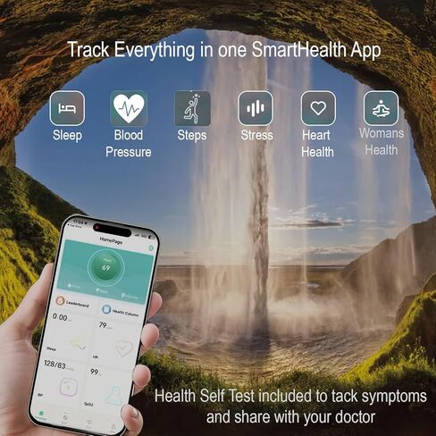 Bodhi Smart Ring – Your All-in-One Wellness Companion, Sleep/Fitness/Stress/HR/BP Tracker. App, iOS & Android Compatible (Silver, 8) in Saudi Arabia