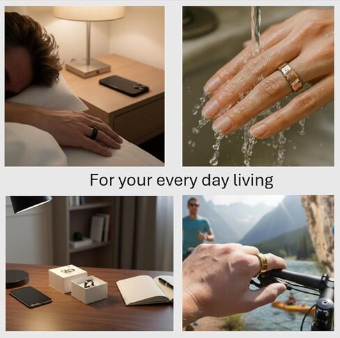 Bodhi Smart Ring – Your All-in-One Wellness Companion, Sleep/Fitness/Stress/HR/BP Tracker. App, iOS & Android Compatible (Silver, 8) in Saudi Arabia