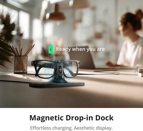 BOBOVR CG2 Charging Dock Accessories,Compatible with Ray-Ban Meta Smart AI Glasses & Oakley Meta HSTN, 3-in-1 Magnetic Charging Station with Portable Battery Clip and Travel Case in Kuwait