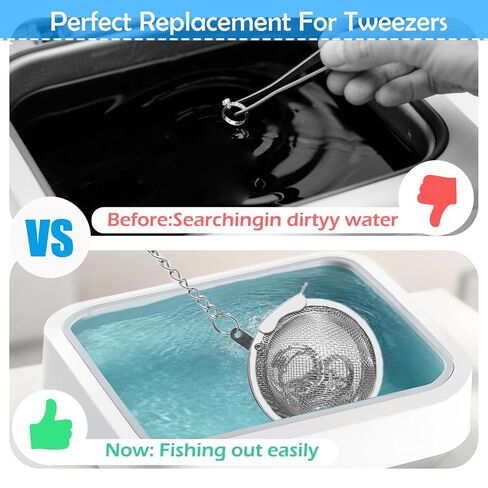 سلة تنظيف بالموجات فوق الصوتية مكونة من 4 عبوات، سلال تنظيف المجوهرات المصنوعة من الفولاذ المقاوم للصدأ للمنظفات بالموجات فوق الصوتية، تتضمن سلتين كبيرتين وسلتين صغيرتين لتنظيف المجوهرات والأقراط والأجزاء الصغيرة بكفاءة in Kuwait