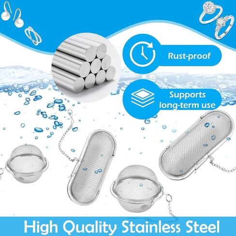 سلة تنظيف بالموجات فوق الصوتية مكونة من 4 عبوات، سلال تنظيف المجوهرات المصنوعة من الفولاذ المقاوم للصدأ للمنظفات بالموجات فوق الصوتية، تتضمن سلتين كبيرتين وسلتين صغيرتين لتنظيف المجوهرات والأقراط والأجزاء الصغيرة بكفاءة in Kuwait