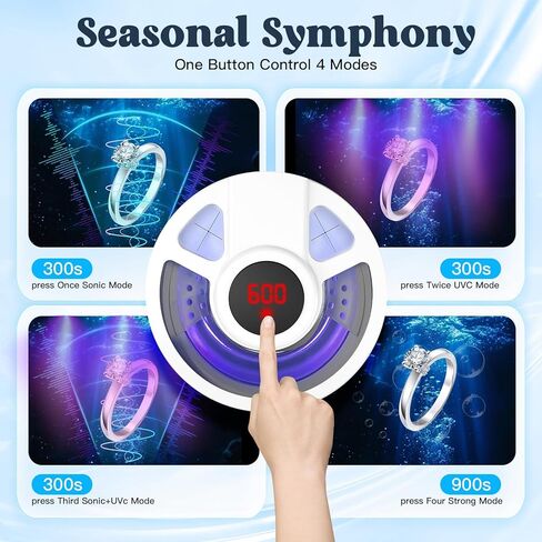 آلة تنظيف المجوهرات بالموجات فوق الصوتية، آلة تنظيف المجوهرات 45 كيلو هرتز، مجهزة بآلة تنظيف المجوهرات بالموجات فوق الصوتية سعة 200 مل لتنظيف المجوهرات والفضة والخواتم والماس والخواتم الواقية in Kuwait