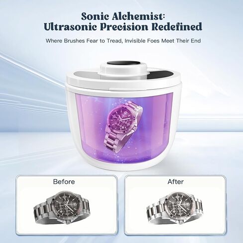 آلة تنظيف المجوهرات بالموجات فوق الصوتية، آلة تنظيف المجوهرات 45 كيلو هرتز، مجهزة بآلة تنظيف المجوهرات بالموجات فوق الصوتية سعة 200 مل لتنظيف المجوهرات والفضة والخواتم والماس والخواتم الواقية in Kuwait