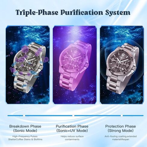 آلة تنظيف المجوهرات بالموجات فوق الصوتية، آلة تنظيف المجوهرات 45 كيلو هرتز، مجهزة بآلة تنظيف المجوهرات بالموجات فوق الصوتية سعة 200 مل لتنظيف المجوهرات والفضة والخواتم والماس والخواتم الواقية in Kuwait