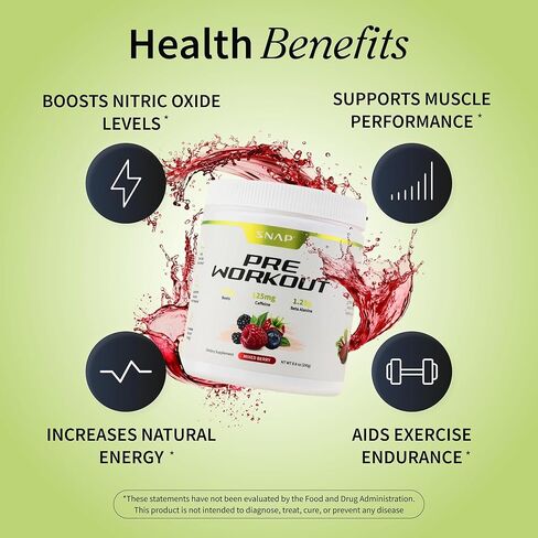 مسحوق جذر البنجر قبل التمرين، مكملات أكسيد النيتريك للرجال والنساء - دعم الطاقة والدورة الدموية، 8.8 أونصة، (30 وجبة، كمية تكفي لمدة شهر)، التوت المختلط in Kuwait