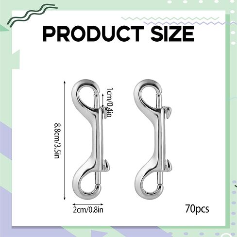 70 جهاز كمبيوتر شخصى 3.5 بوصة مزدوجة نهاية المفاجئة السنانير، الثقيلة الترباس المفاجئة للكلاب المقود سبائك الزنك الزناد مقاطع معدنية سلسلة المفاتيح هوك مفتاح حامل لدلو المياه تغذية الحيوانات الأليفة دلو الزراعية الخيول الحيوانات الأليفة أرجوحة in Kuwait