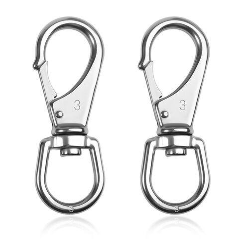 2 Pcs 304 Stainless Steel Swivel Snap Hooks Diving Clips Flag Pole Clips Swivel Carabiner Snap Hooks Heavy Duty Flag for Flagpole Pole to Hold Rope in Saudi Arabia