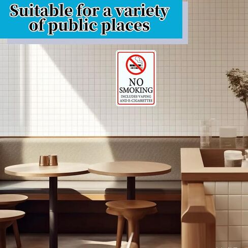 4 عبوات ممنوع التدخين ممنوع التدخين الإلكترونى. الحجم 10×7 بوصة. إنها علامات عاكسة من معدن الألومنيوم، سهلة التركيب، مع 4 فتحات مثقوبة مسبقًا، مناسبة للاستخدام الداخلي والخارجي. in Kuwait