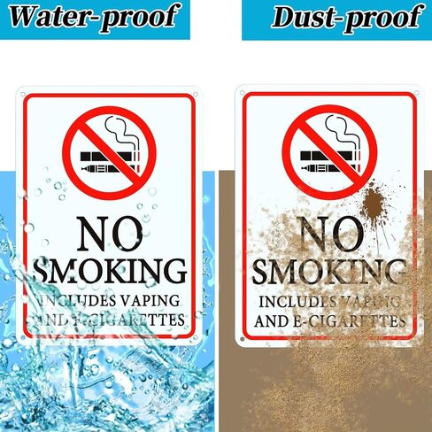 4 عبوات ممنوع التدخين ممنوع التدخين الإلكترونى. الحجم 10×7 بوصة. إنها علامات عاكسة من معدن الألومنيوم، سهلة التركيب، مع 4 فتحات مثقوبة مسبقًا، مناسبة للاستخدام الداخلي والخارجي. in Kuwait