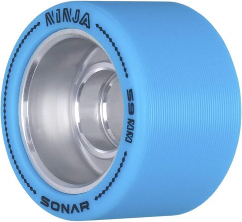 عجلات Riedell Ninja Speed ​​- عجلات تزلج سونار - 4 عبوات مقاس 62 مم × 43 مم | أسود | 94 أ in Saudi Arabia