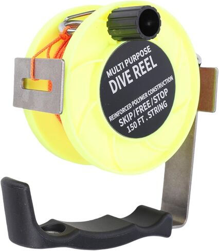 RiToEasysports Dive Reel, ABS Stainless Steel Multi Purpose Diving Reel with 150ft Line for Safe Underwater Cave Diving and Snorkeling in Kuwait
