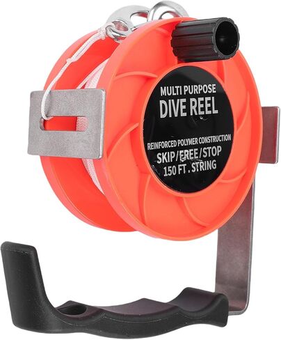 RiToEasysports Dive Reel,150FT White Line Stainless Steel Diving Reel with Handle for Underwater Cave Diving in Kuwait