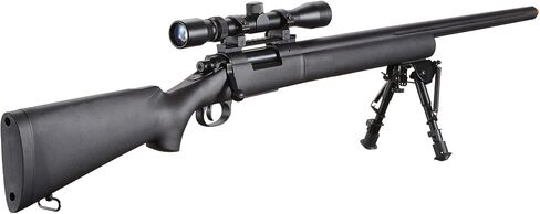 بندقية لانسر التكتيكية M24 بولت أكشن زنبركية قناص Airsoft تصل إلى 500 إطار في الثانية (ملولبة) / أسود in Kuwait