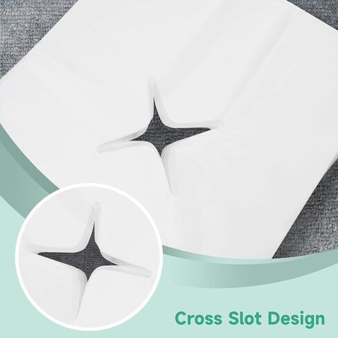 1000 قطعة من أغطية حامل الوجه للاستعمال مرة واحدة لطاولة التدليك، أغطية حامل الوجه غير المنسوجة لطاولة التدليك مع فتحة أنف لطاولات السبا والعلاج، أغطية ملاءات الوجه الصحية فائقة النعومة، 19.7 × 15.8 بوصة in Kuwait