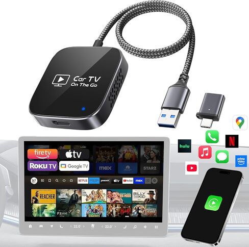 ByteWave Android Auto Wireless Adapter, 2025 NFC & Bluetooth 5.3 Convert Wired to Wireless Android Auto Car Adapter, 5.8GHz WiFi Mini Car Dongle Compatible for Android 12+ & 2016+ Cars, USB-C/A, Black in Saudi Arabia
