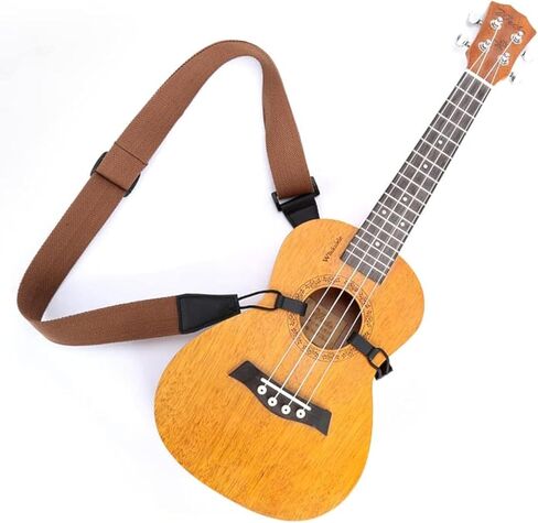 Generic Ukulele Strap Adjustable Non-Punching Shoulder Strap with Double J Hooks Lightweight Durable Ukulele Accessories for Adults and Beginners in Saudi Arabia