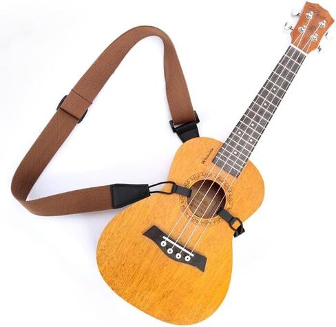 Generic Ukulele Strap Adjustable Non-Punching Shoulder Strap with Double J Hooks Lightweight Durable Ukulele Accessories for Adults and Beginners in Saudi Arabia
